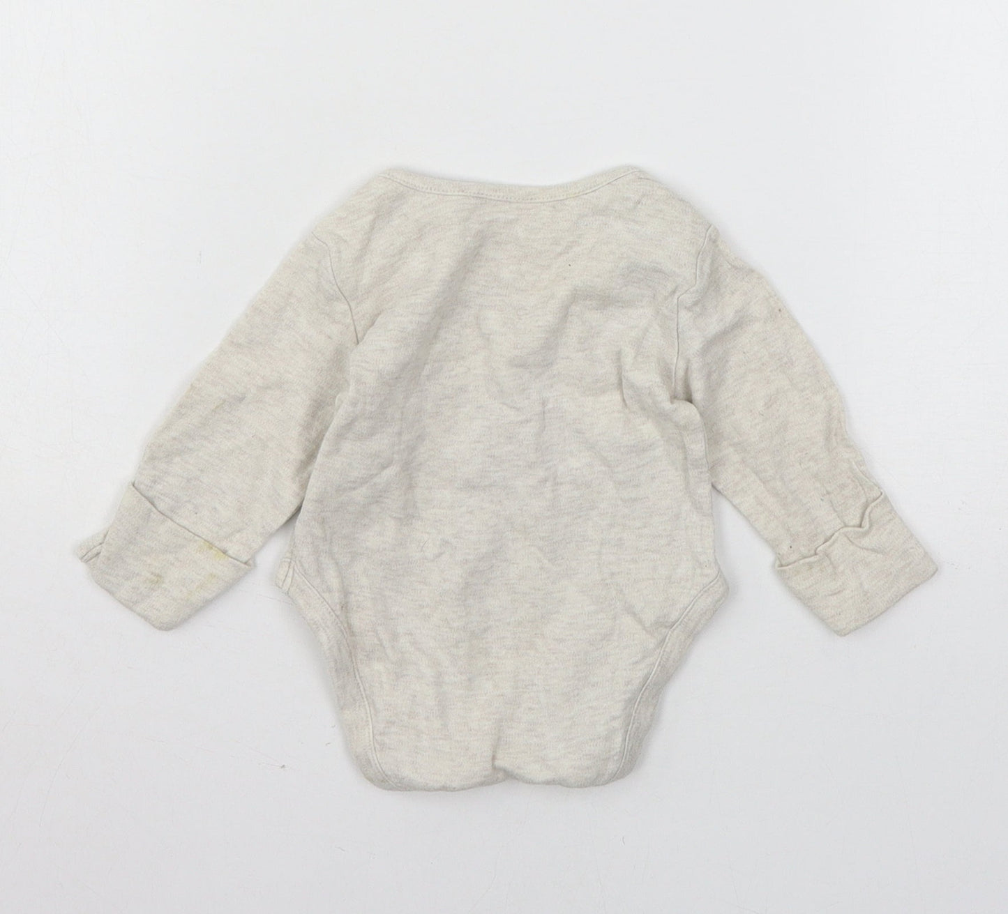 Mothercare Baby Beige  Jersey Babygrow One-Piece Size 0-3 Months