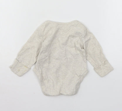 Mothercare Baby Beige  Jersey Babygrow One-Piece Size 0-3 Months