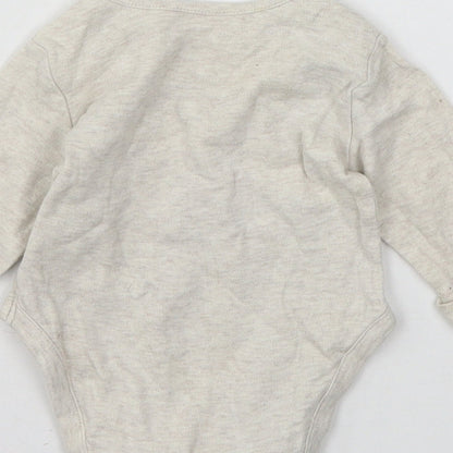 Mothercare Baby Beige  Jersey Babygrow One-Piece Size 0-3 Months