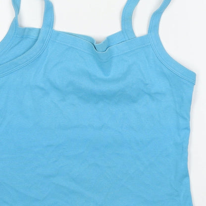 Womens UK Size 12 BHS Blue Basic Tank