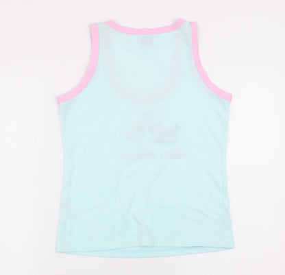 hugs and kisses Womens Blue Solid  Top Pyjama Top Size 10