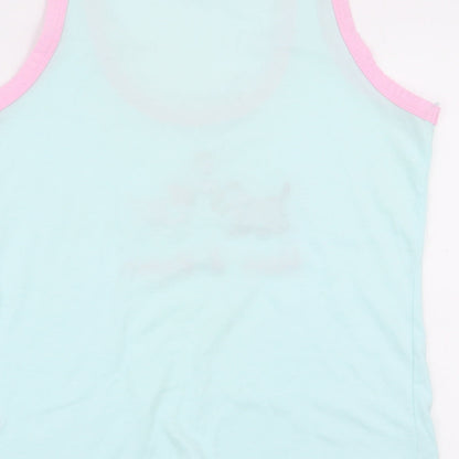 hugs and kisses Womens Blue Solid  Top Pyjama Top Size 10