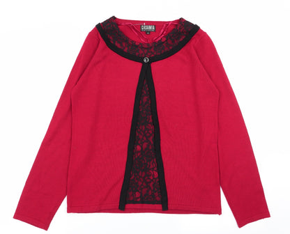 Womens UK Size S casamia Red Basic T-Shirt