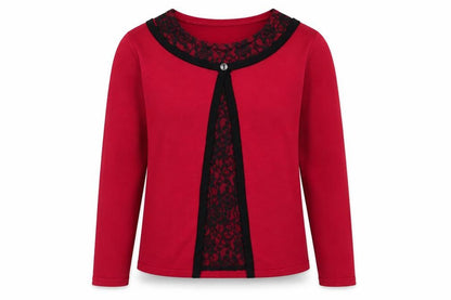 Casamia Womens Red Basic T-Shirt Size S