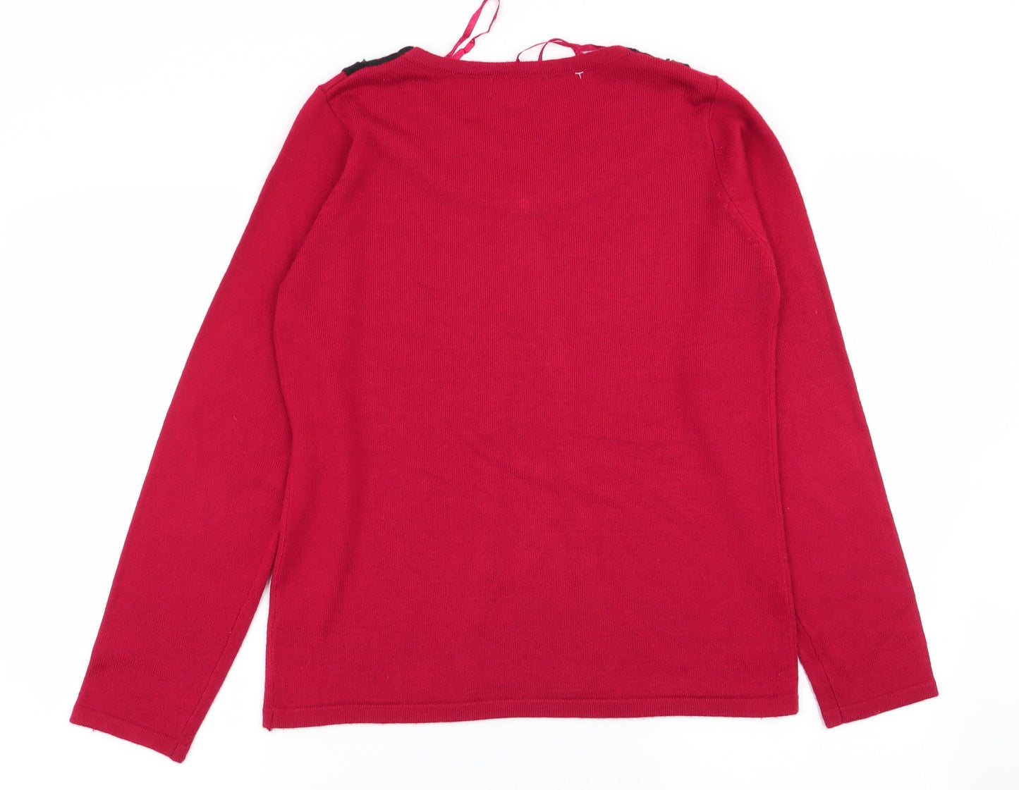Womens UK Size S casamia Red Basic T-Shirt