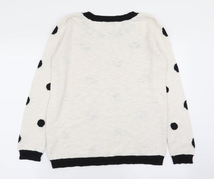 Womens UK Size 10 r edition White Pullover Jumper