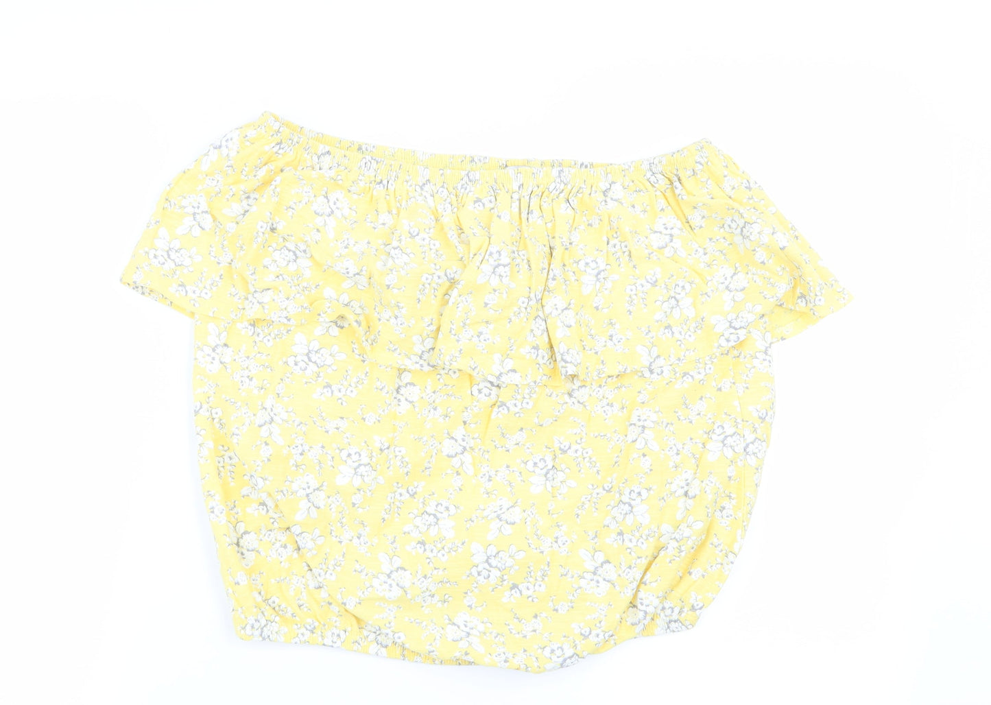 Womens UK Size 10 NEXT Yellow Basic Blouse