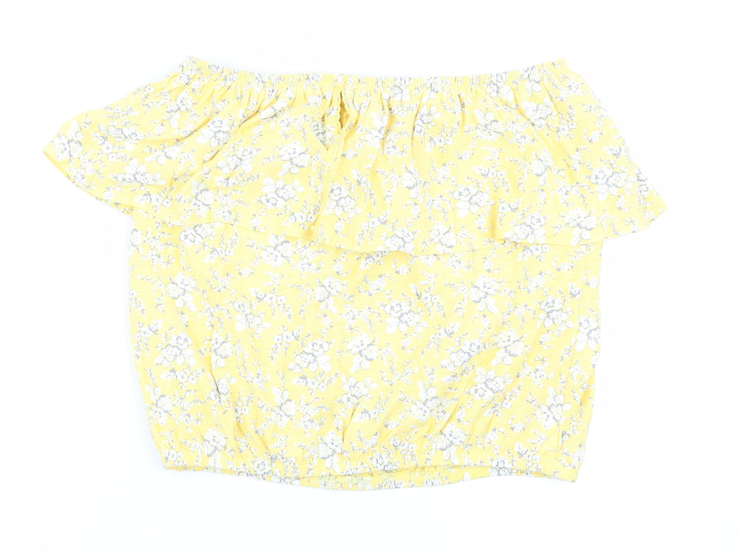 Womens UK Size 10 NEXT Yellow Basic Blouse