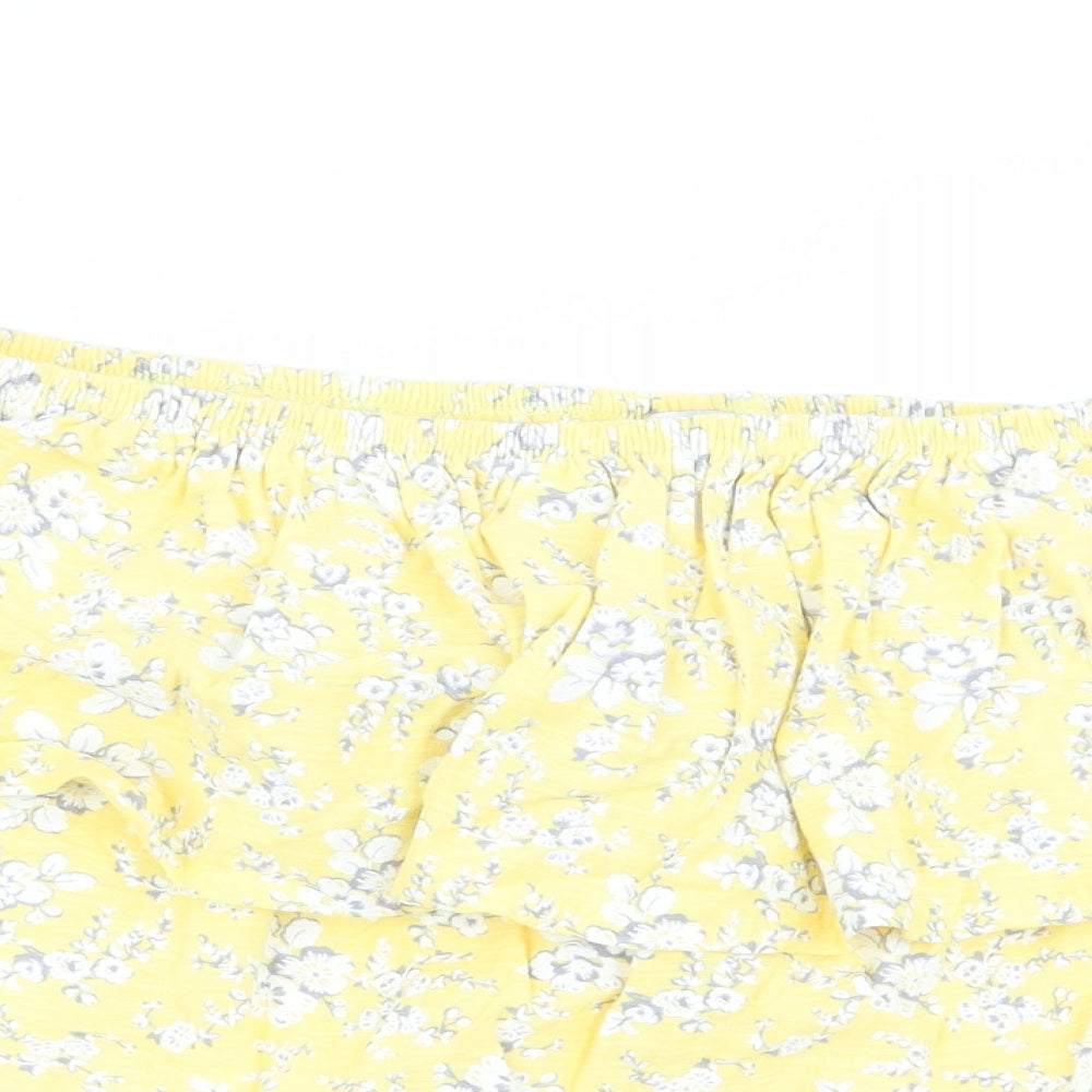 Womens UK Size 10 NEXT Yellow Basic Blouse