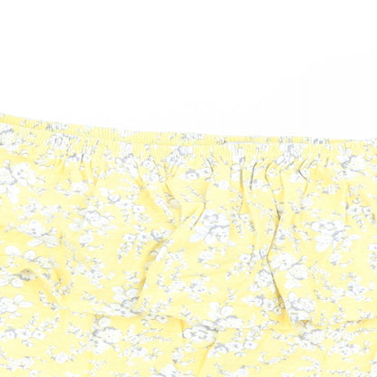 Womens UK Size 10 NEXT Yellow Basic Blouse