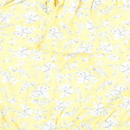Womens UK Size 10 NEXT Yellow Basic Blouse