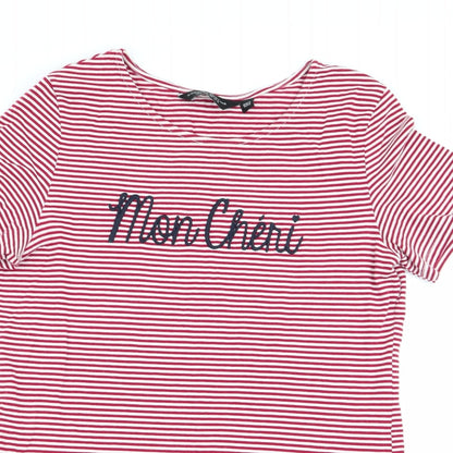 Womens UK Size 10 Dorothy Perkins Multicoloured Basic T-Shirt