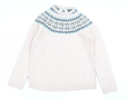 togg24 Womens Pink Geometric  Pullover Jumper Size 14