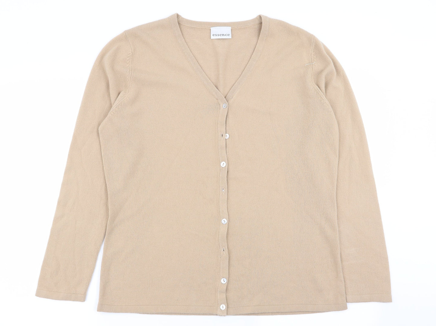 Womens UK Size 16 essence Beige Cardigan Jumper