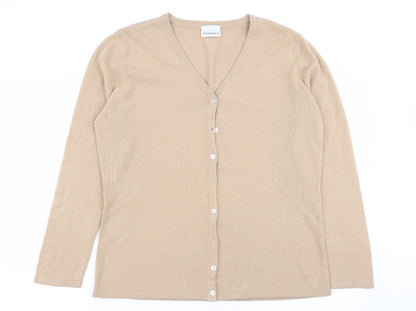 Womens UK Size 16 essence Beige Cardigan Jumper