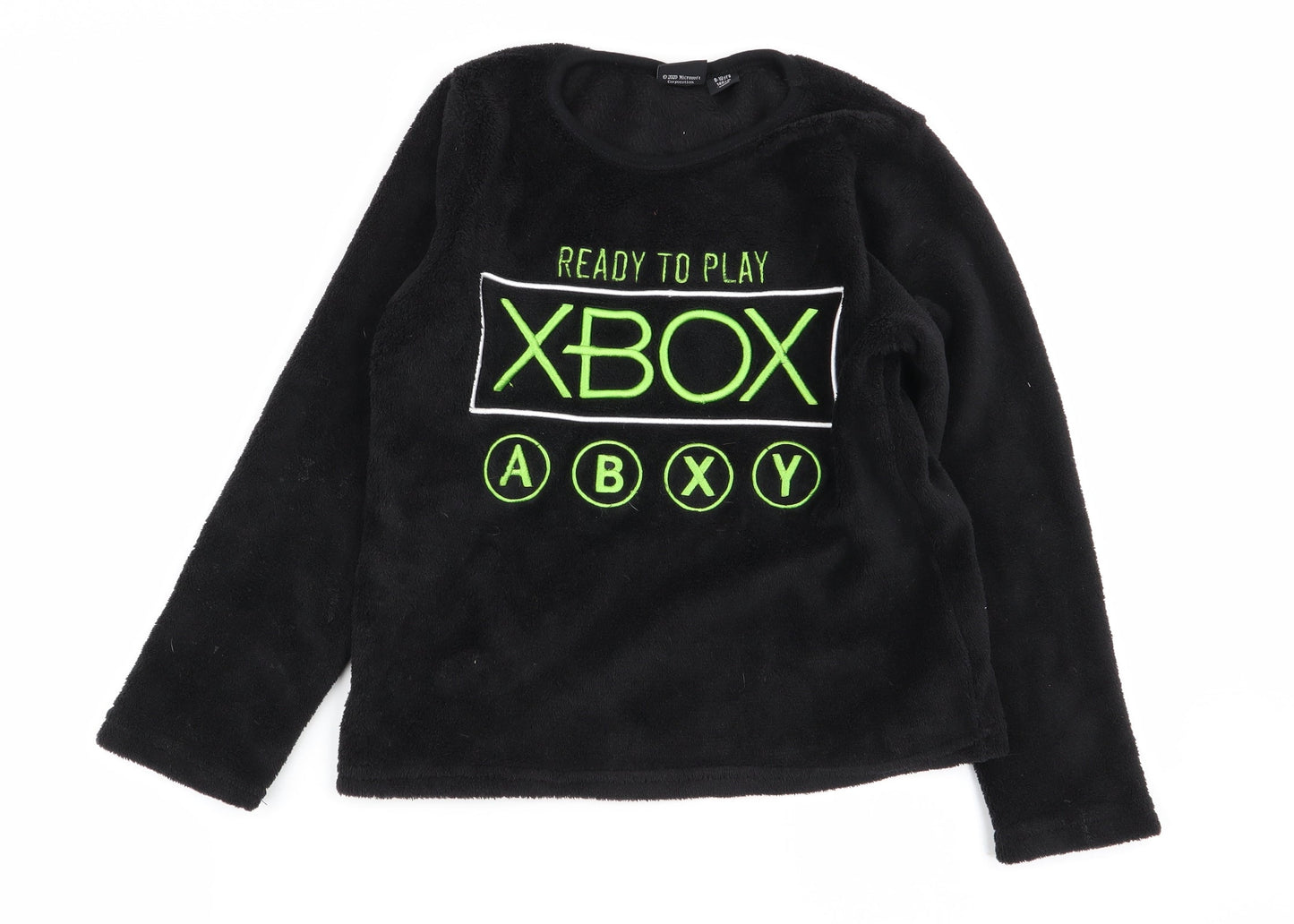 Primark Boys Black Solid   Pyjama Top Size 9-10 Years