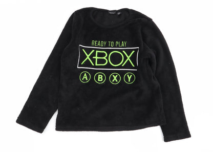 Primark Boys Black Solid   Pyjama Top Size 9-10 Years