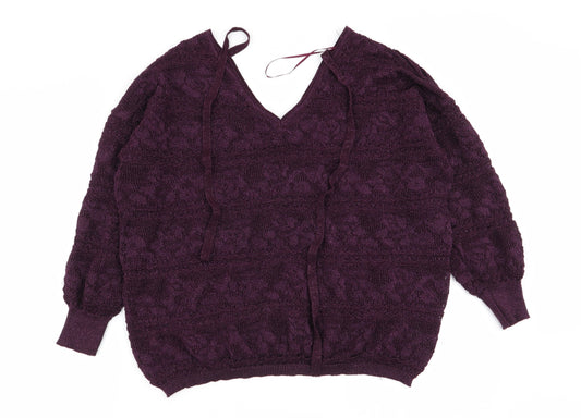 Womens UK Size 14 NEXT Purple Pullover Jumper