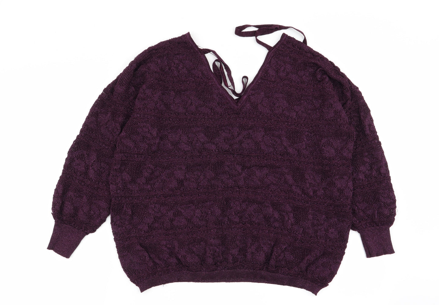 Womens UK Size 14 NEXT Purple Pullover Jumper