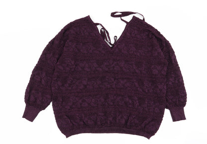 Womens UK Size 14 NEXT Purple Pullover Jumper