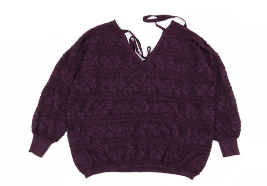 Womens UK Size 14 NEXT Purple Pullover Jumper