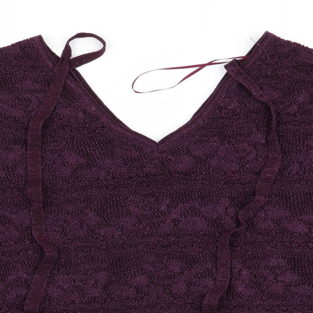 Womens UK Size 14 NEXT Purple Pullover Jumper