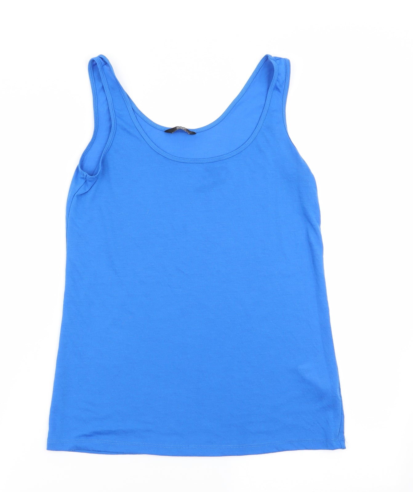 Womens UK Size 8 F&F Blue Basic Tank