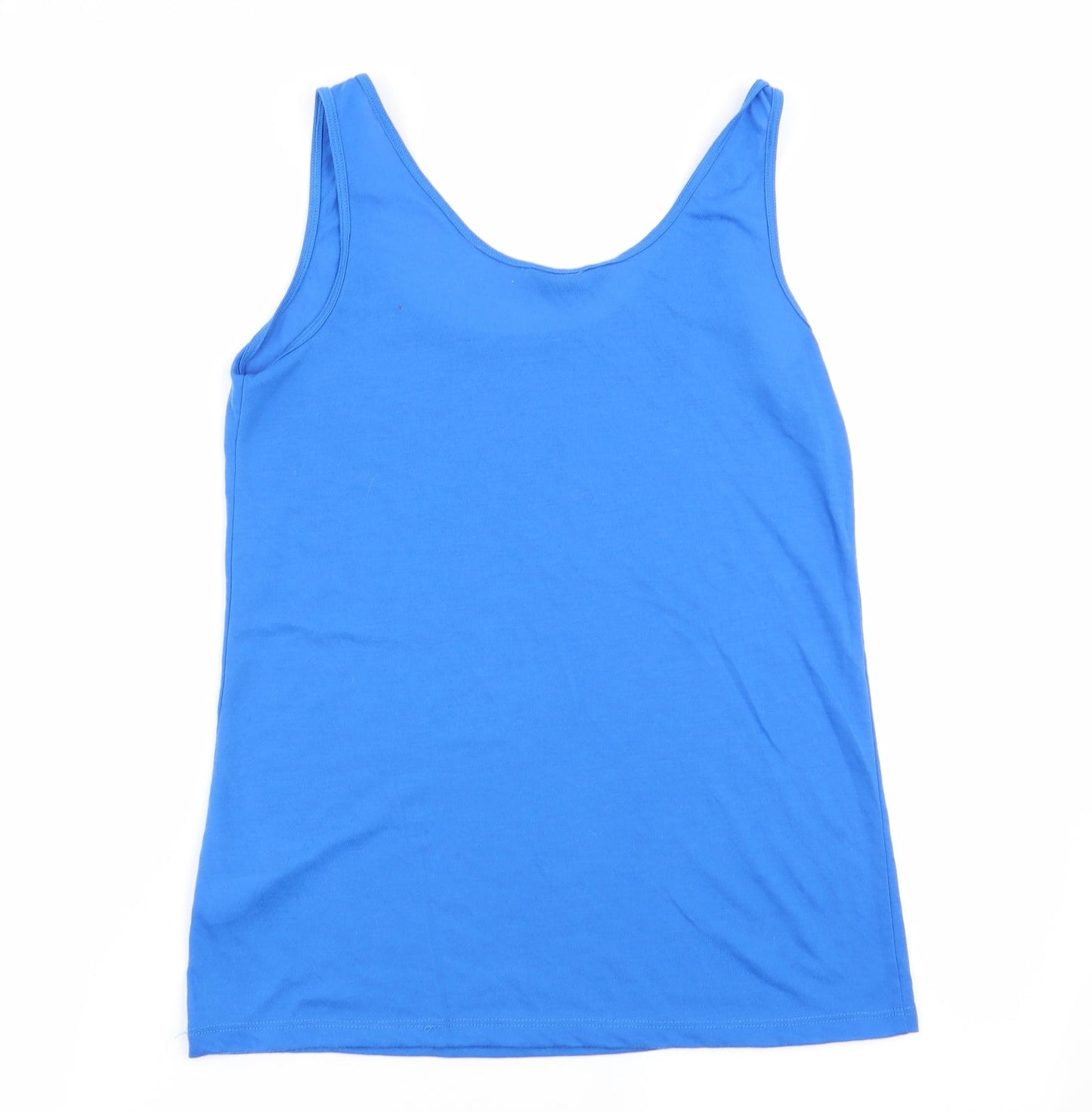 Womens UK Size 8 F&F Blue Basic Tank