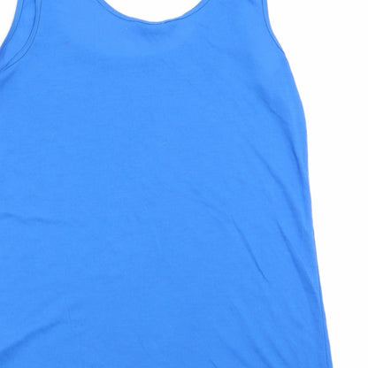 Womens UK Size 8 F&F Blue Basic Tank