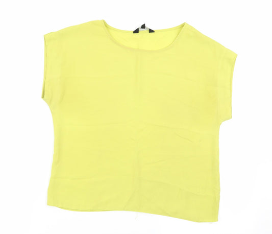 Womens UK Size 8 New Look Green Basic Blouse