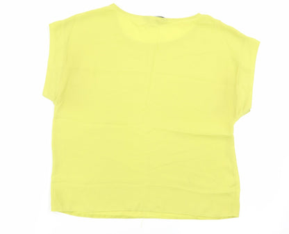 Womens UK Size 8 New Look Green Basic Blouse
