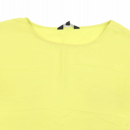 Womens UK Size 8 New Look Green Basic Blouse