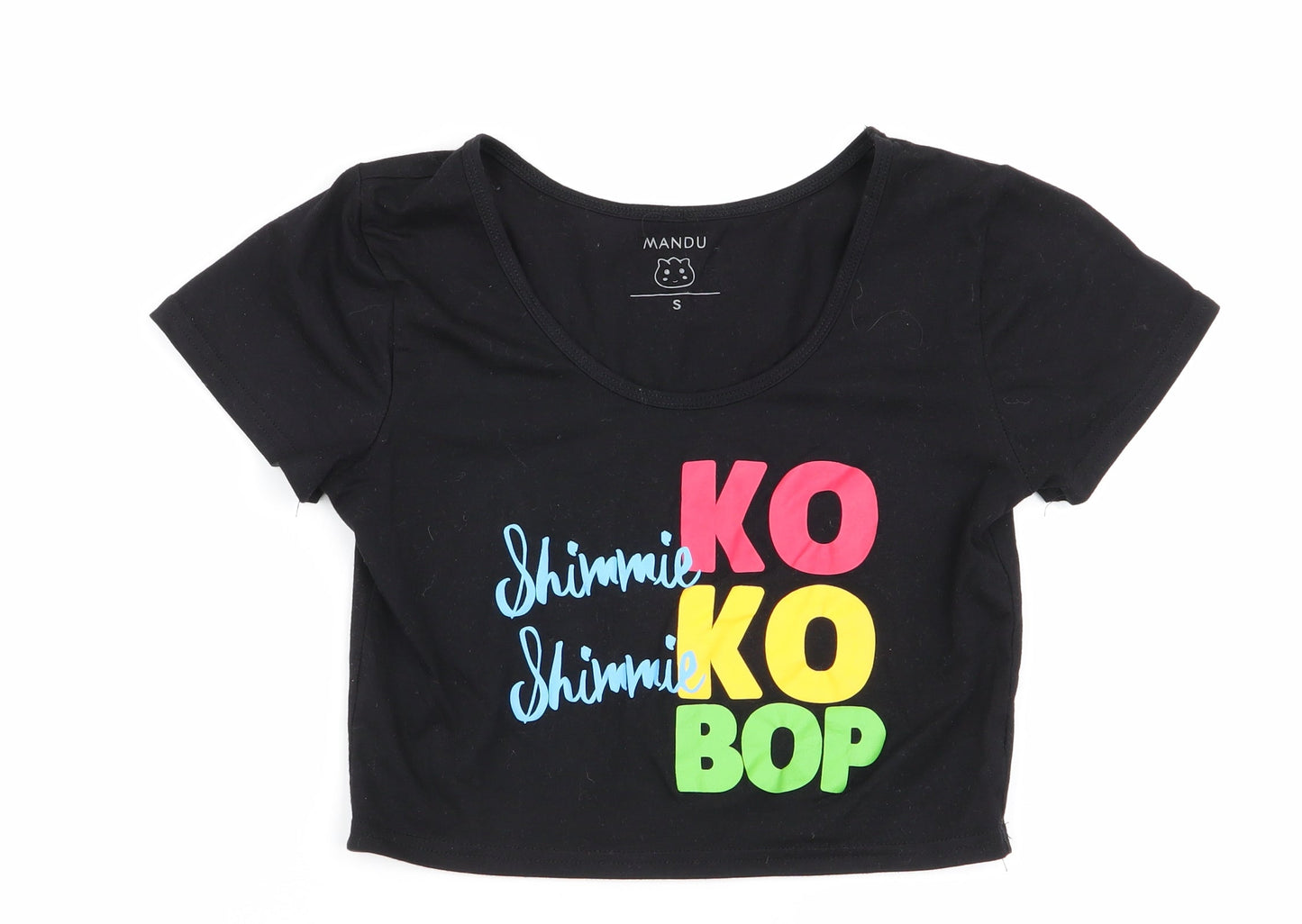 mandu Womens Black   Basic T-Shirt Size S