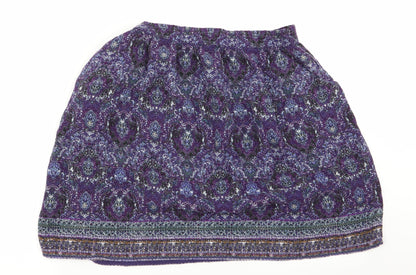 M&S Womens Multicoloured Geometric  Flare Skirt Size 12  - Stretch waistband