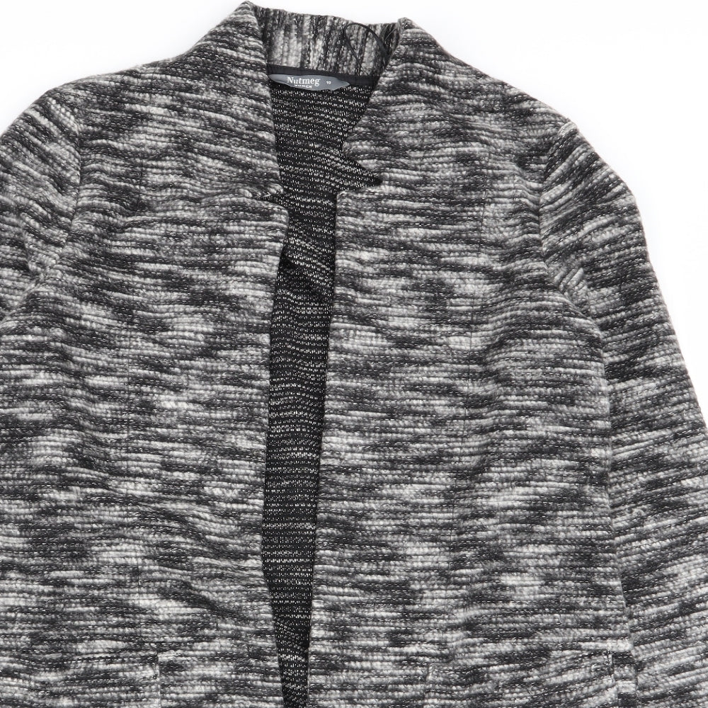 Nutmeg Womens Multicoloured   Overcoat Coat Size 10