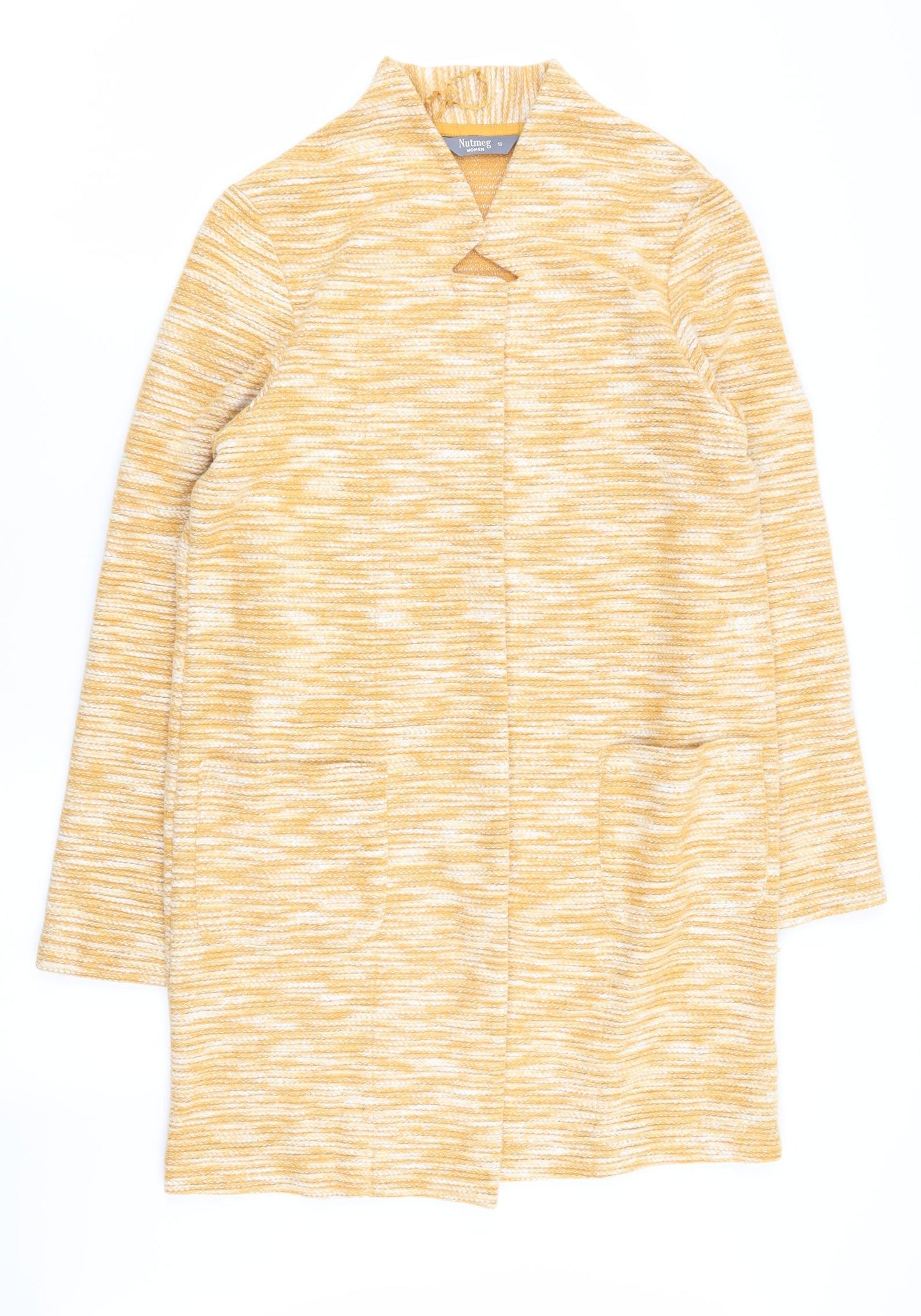 Nutmeg Womens Yellow   Overcoat Coat Size 10
