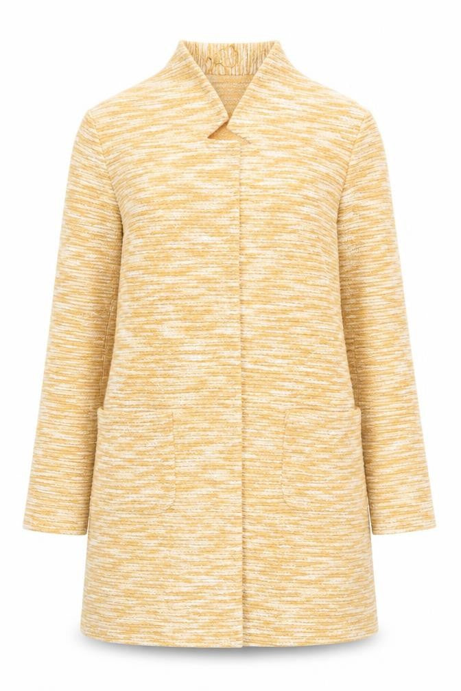 Womens UK Size 10 Nutmeg Yellow Overcoat