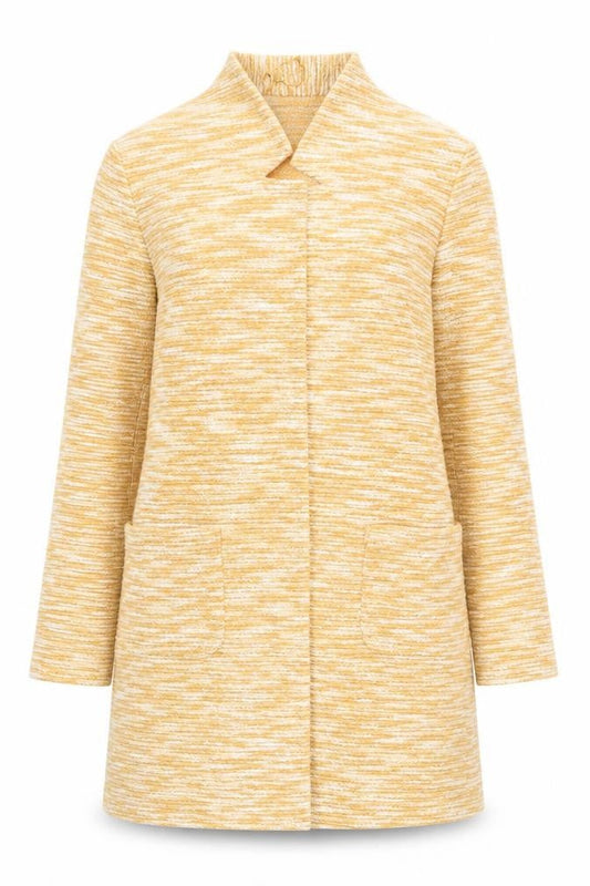 Womens UK Size 10 Nutmeg Yellow Overcoat