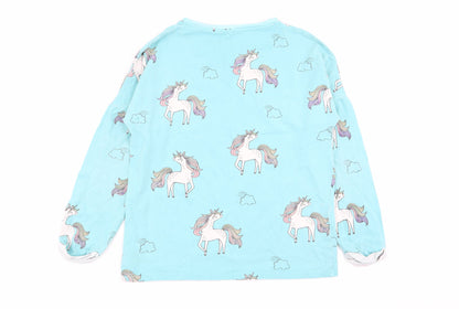 NEXT Girls Blue Animal Print  Top Pyjama Top Size 13 Years