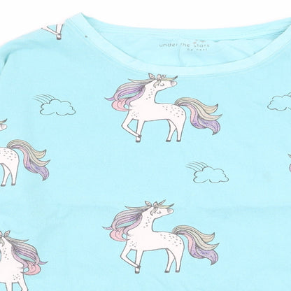 NEXT Girls Blue Animal Print  Top Pyjama Top Size 13 Years