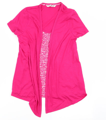 Womens UK Size 12 Debenhams Pink Basic T-Shirt