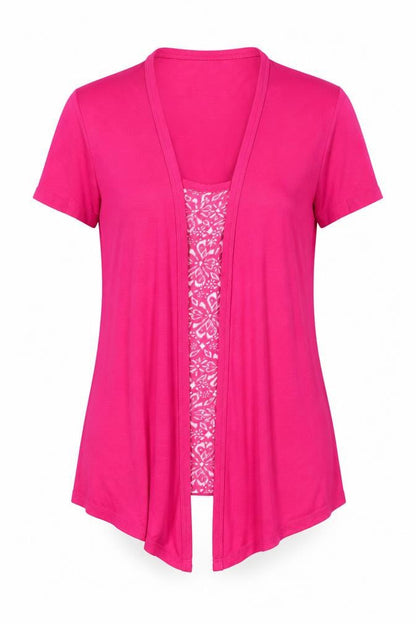 Womens UK Size 12 Debenhams Pink Basic T-Shirt