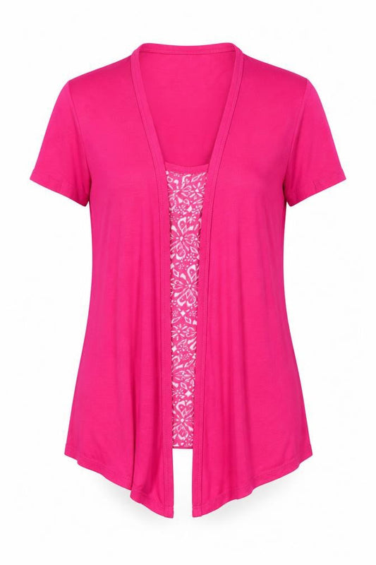 Womens UK Size 12 Debenhams Pink Basic T-Shirt