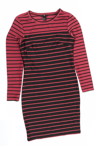H&M Womens Multicoloured Striped  Fit & Flare  Size 8