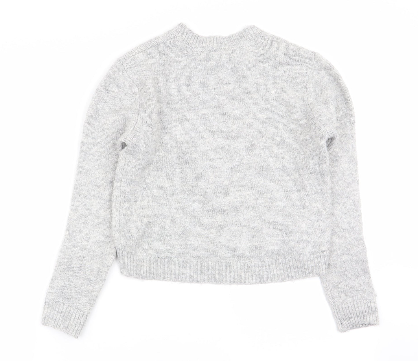 Primark Girls Grey Animal Print  Pullover Jumper Size 9-10 Years
