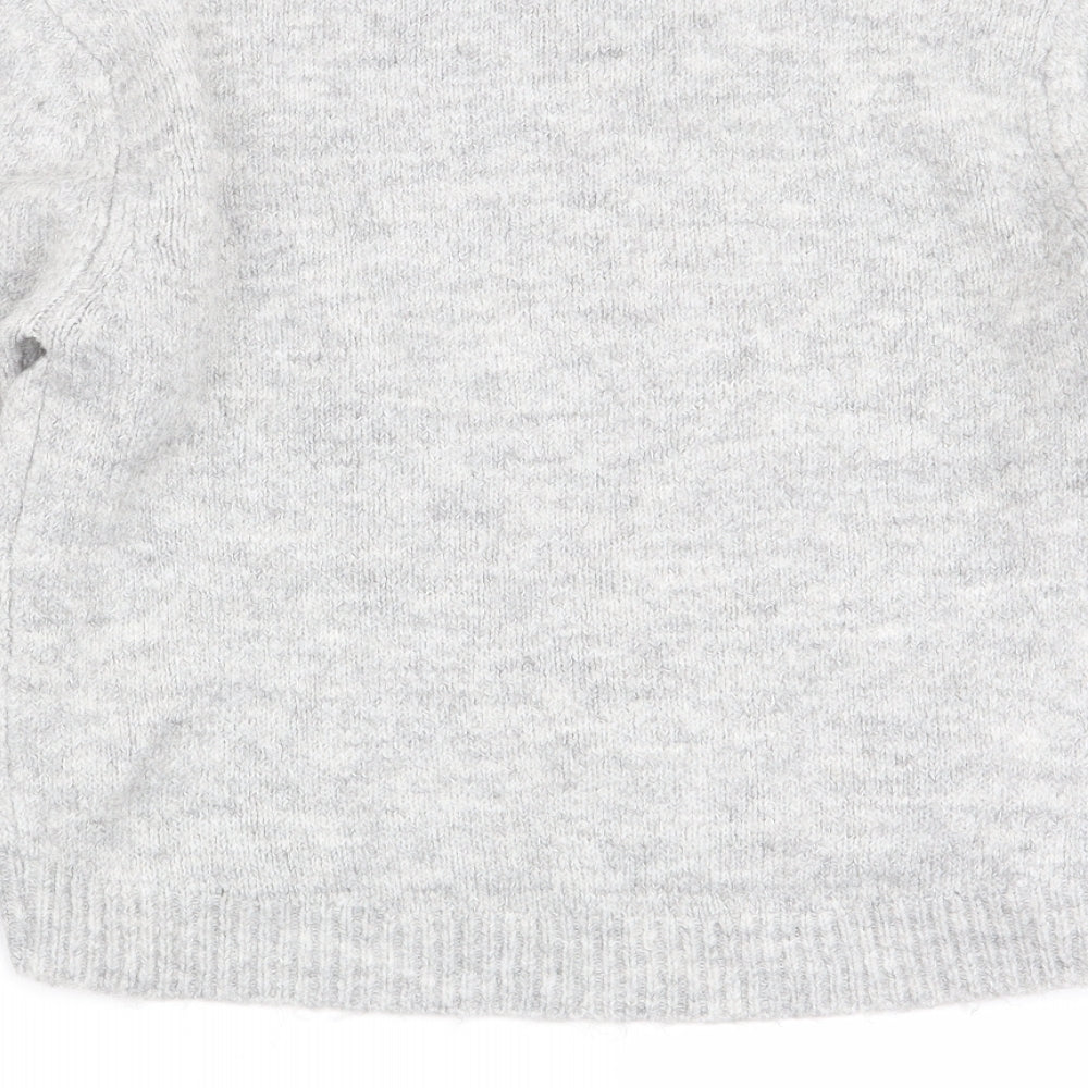 Primark Girls Grey Animal Print  Pullover Jumper Size 9-10 Years