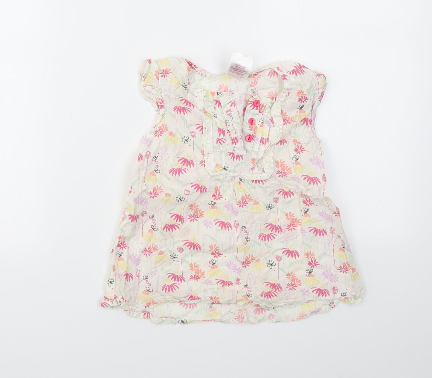 Evie Angel Girls Multicoloured Floral  Basic T-Shirt Size 6 Years