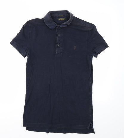 Preworn Mens Blue Houndstooth   Polo Size XS
