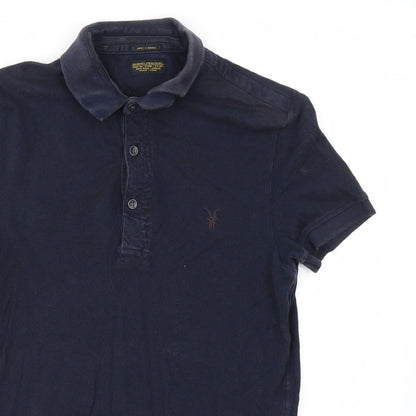 Preworn Mens Blue Houndstooth   Polo Size XS