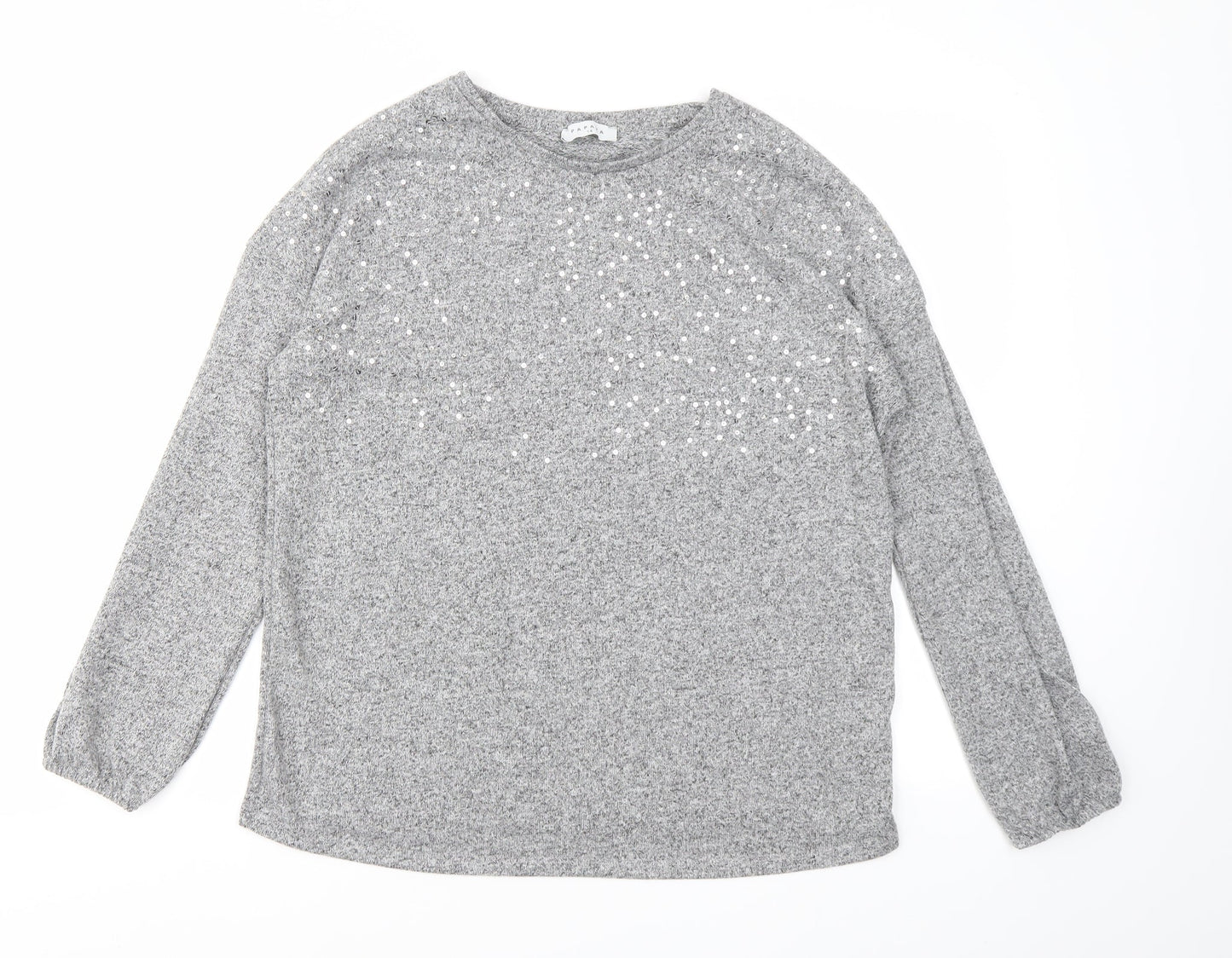 Womens UK Size 14 Papaya Grey Pullover Jumper